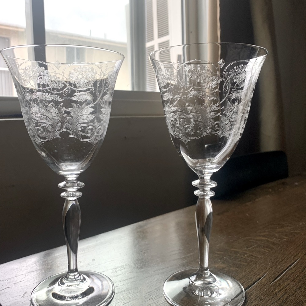 Set of 6 Anthropologie Horta wine glasses